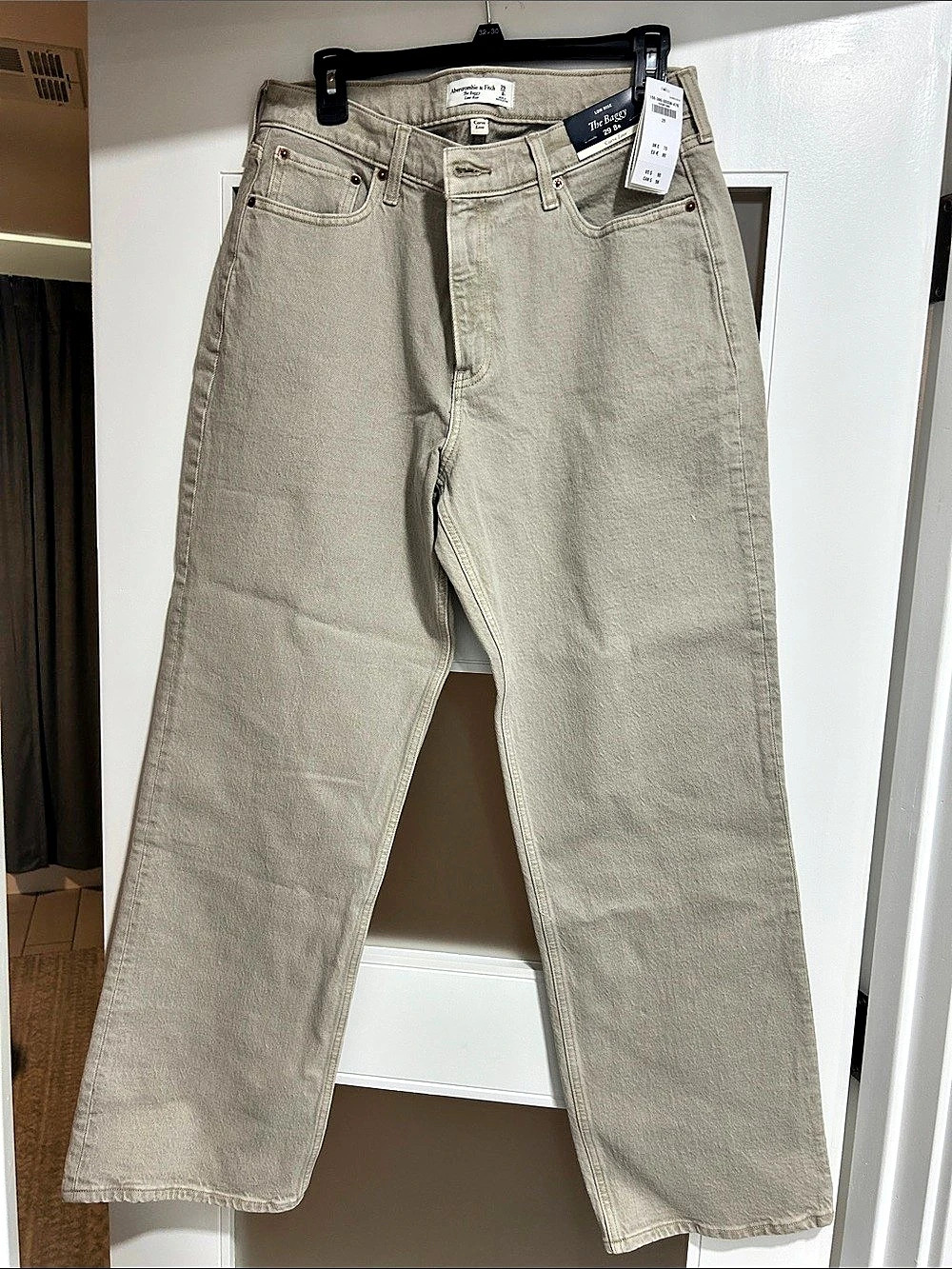 Agolde The Baggy Low Rise Baggy Jeans in Beige Waist 29 NWT